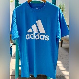 Adidas Golf Logo Tee Blue Large NWT Soft Cotton Shir